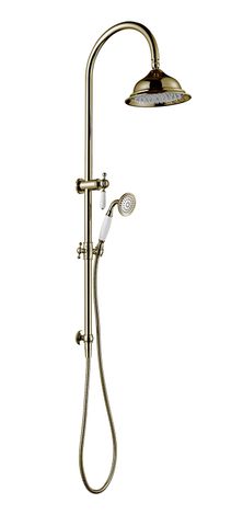 Bordeaux Brushed Bronze Twin Shower on Rail