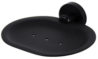 Ramsay Round Black Soap Dish Metal