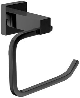 Savanna Square Black Toilet Roll Holder