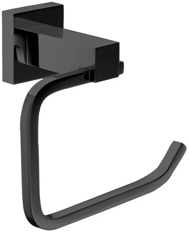 Savanna Square Black Toilet Roll Holder