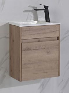 CABINET ONLY Revit Wall Hung Timber Look Passage Vanity ( 250mm Deep)