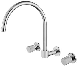 Cadence 1/4 Turn Chrome Wall Sink Set