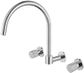 Cadence 1/4 Turn Chrome Wall Sink Set