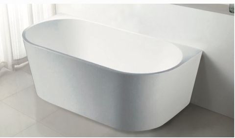 Houston 1500 Gloss White Wall Faced Freestanding Bath