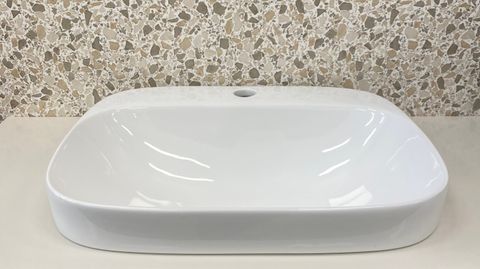 Wye Gloss White Semi Inset Basin 500*425*155mm