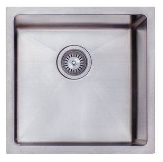 Undermount Sink Single Sq 450x450 Chrome