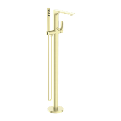 BIANCA FREESTANDING BATH MIXER WITH HAND SHOWER BRUSHED GOLD