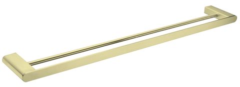 BIANCA DOUBLE TOWEL RAIL 600MM BRUSHED GOLD