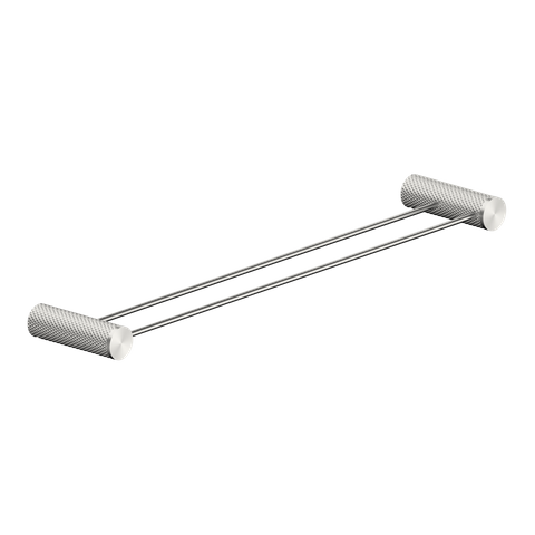 OPAL DOUBLE TOWEL RAIL 600MM BRUSHED NICKEL