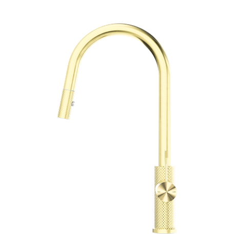 OPAL PULL OUT SINK MIXER WITH VEGIE SPRAY FUNCTION BRUSHED GOLD