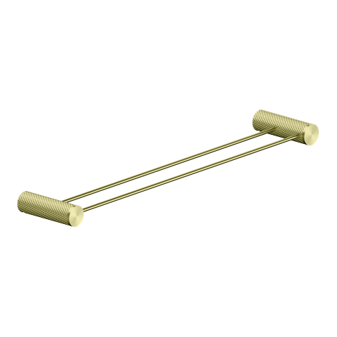 OPAL DOUBLE TOWEL RAIL 600MM BRUSHED GOLD