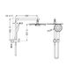 MECCA 2 IN 1 TWIN SHOWER BRUSHED NICKEL