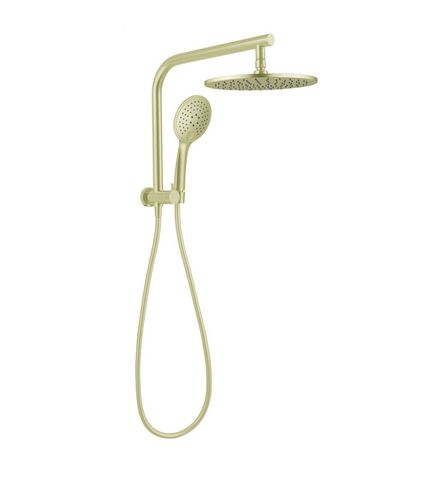 MECCA 2 IN 1 TWIN SHOWER BRUSHED GOLD