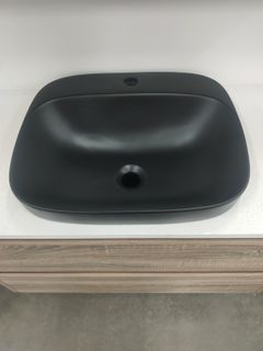 Wye Matte Black Semi Inset Basin 500*425*155mm