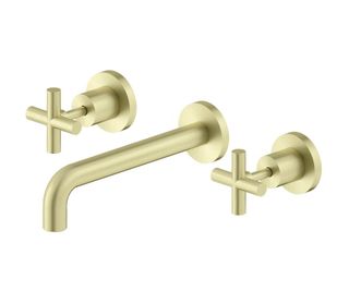 X PLUS WALL BASIN SET 215MM BRUSHED GOLD