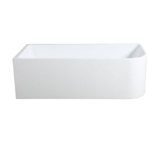 Memphis 1500 Left Matte White Corner Freestanding Bath