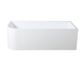 Memphis 1500 Right Matte White Corner Freestanding Bath