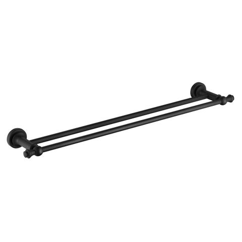 Medoc Double 600 Towel Rail Matte Black