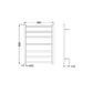 NON-HEATED TOWEL LADDER MATTE WHITE