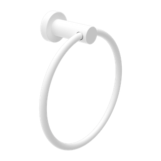 MECCA HAND TOWEL RING MATTE WHITE