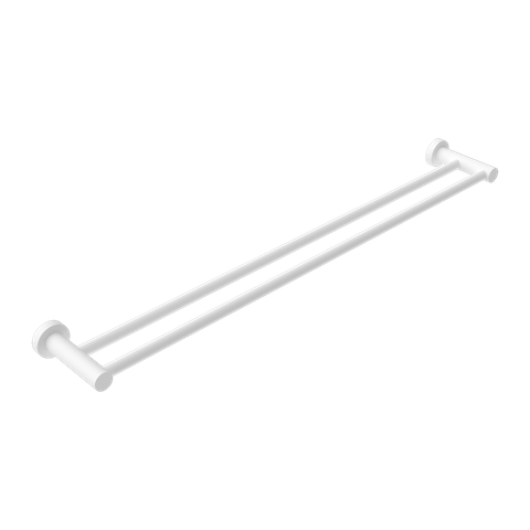 MECCA DOUBLE TOWEL RAIL 600MM MATTE WHITE