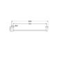 MECCA SINGLE TOWEL RAIL 800MM MATTE WHITE