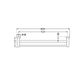 MECCA DOUBLE TOWEL RAIL 800MM MATTE WHITE