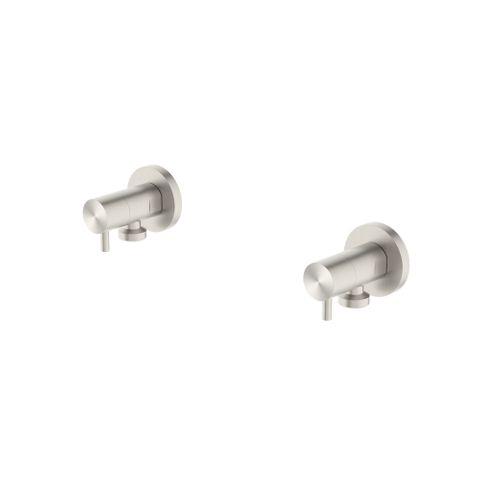 WASHING MACHINE TAP SET BRUSHED NICKEL