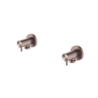 WASHING MACHINE TAP SET BRUSHED BRONZE