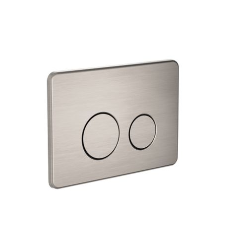 IN WALL TOILET PUSH PLATE BRUSHED NICKEL