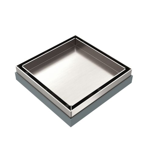 NERO BRUSHED NICKEL TILE INSERT 100MM