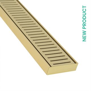 Aluminium Brushed Gold Floor Grate 100mm =<1800mm (length) x 100mm x 26mm