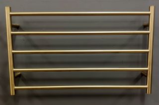 Heated Towel Rail Brushed Bronze 5 Bar Dual