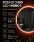 Vivian Clive Round D 800 LED Mirror