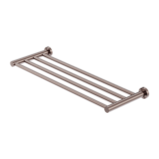 MECCA TOWEL RACK BRUSHED BRONZE