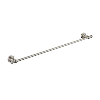 Medoc Single 750 Towel Rail Brushed Nickel