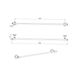 Medoc Single 750 Towel Rail Brushed Nickel
