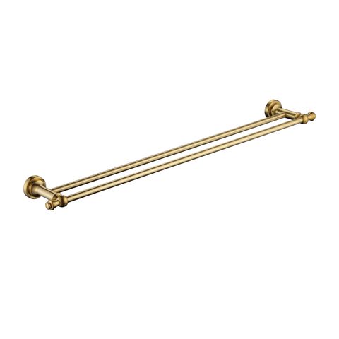 Medoc Double 750 Towel Rail Brushed Bronze