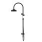 YORK TWIN SHOWER WITH WHITE PORCELAIN HAND SHOWER MATTE BLACK