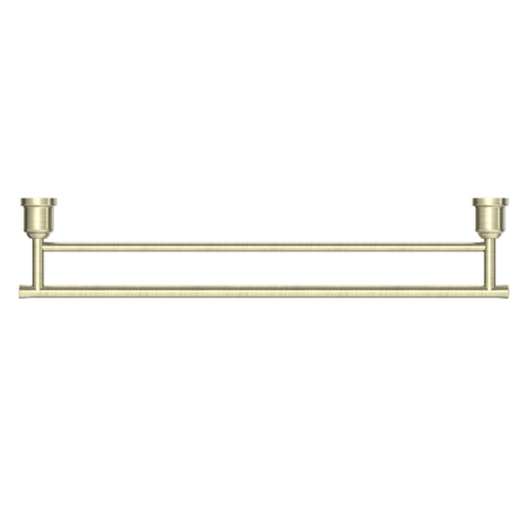 YORK DOUBLE TOWEL RAIL 600MM AGED BRASS