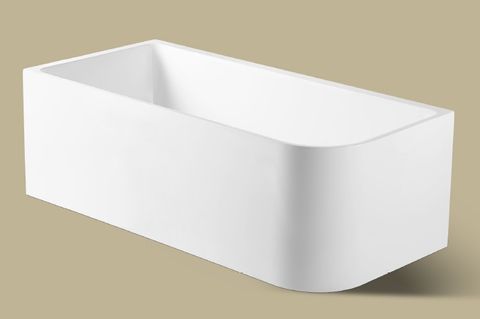 Memphis 1700 Left Gloss White Corner Freestanding Bath