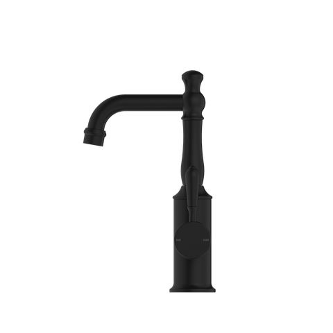 YORK BASIN MIXER WITH METAL LEVER MATTE BLACK