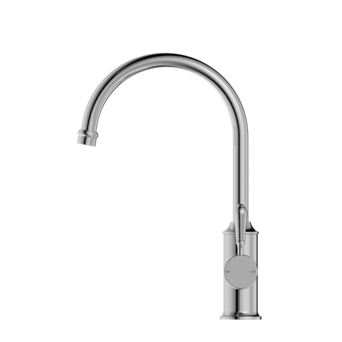 YORK KITCHEN MIXER GOOSNECK SPOUT WITH METAL LEVER CHROME