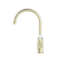 YORK KITCHEN MIXER GOOSENECK SPOUT WITH WHITE PORCELAIN LEVER AGED BRASS