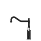 YORK KITCHEN MIXER HOOK SPOUT WITH WHITE PORCELAIN LEVER MATTE BLACK