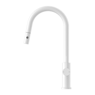 MECCA PULL OUT SINK MIXER WITH VEGIE SPRAY FUNCTION MATTE WHITE