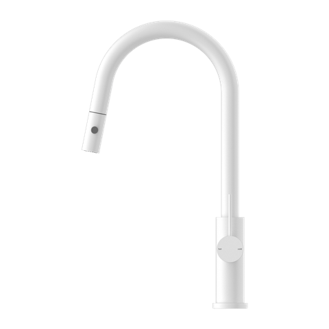 MECCA PULL OUT SINK MIXER WITH VEGIE SPRAY FUNCTION MATTE WHITE