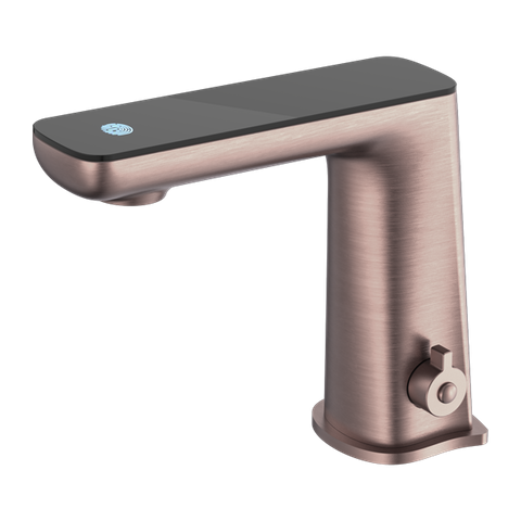 CLAUDIA SENSOR MIXER WITH BLACK TOP DISPLAY BRUSHED BRONZE