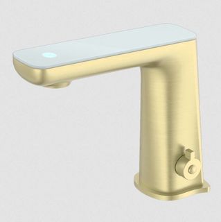 CLAUDIA SENSOR MIXER WITH WHITE TOP DISPLAY BRUSHED GOLD