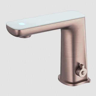 CLAUDIA SENSOR MIXER WITH WHITE TOP DISPLAY BRUSHED BRONZE